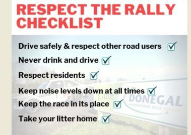 Donegal Rally 2019 - Respect the Rally Checklist 379x269